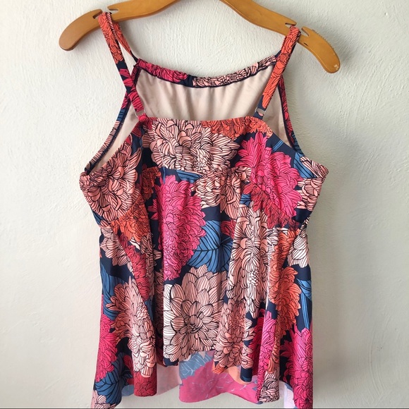 Kona Sol Floral Tankini Top - Picture 3 of 5